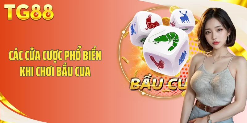 Các cửa cược phổ biến khi chơi bầu cua
